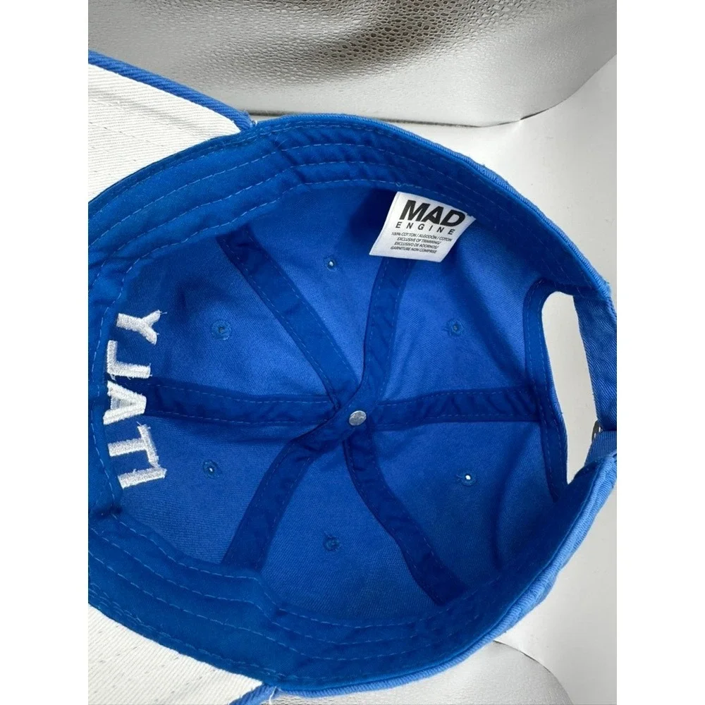 Mad Engine Italy Baseball Cap Blue Embroidered Flag Dad Hat Adjustable Cotton